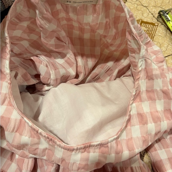 Urban Outfitters long-sleeve gingham dress, pink & white - Picture 11 of 11